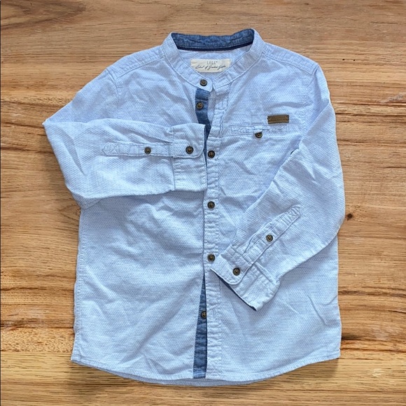 Boys H&M  light blue button down size small - Picture 1 of 7